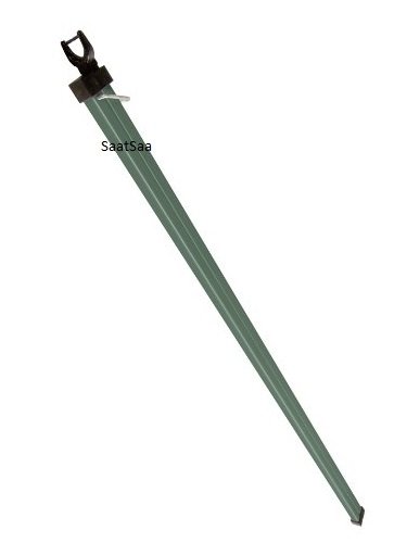 Saatsaa Green 2.6M Extra Heavy Duty Washing Line Prop Outdoor Galvanised Extendable Washing Line Pole Cloths Laundry Support Pole Extending Pole Telescopic Support Strong Washing Line Support