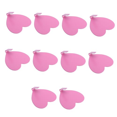 DECORNIJIA 10 piezas Ganchos Adhesivos Forma de Corazón Colgadores de Pared Sin Taladro Fuerte Adhesión para Cocina Baño y Dormitorio Organizador Multifuncional Rosa y Blanco