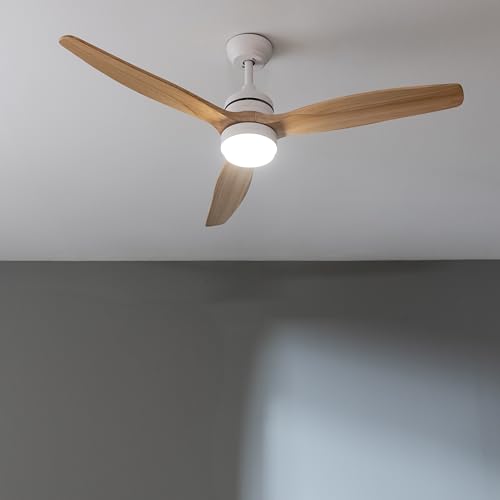 Cecotec - Deckenventilatoren mit Licht EnergySilence Aero 5275 LightWood, 132 cm mit 40W DC-Motor, Fernbedienung, Doppelhöhe-LED, Timer… – Ansicht 3