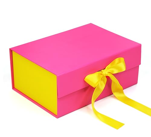 Image of RBS - Foldable Gift Box (23 X 16 X 10Cm) Decorative Gift Boxes For Packaging Empty Gift Packing Box Reusable Gift Boxes For Gifting Multipurpose Gift Box For Birthday Gifting (Honey Rose)