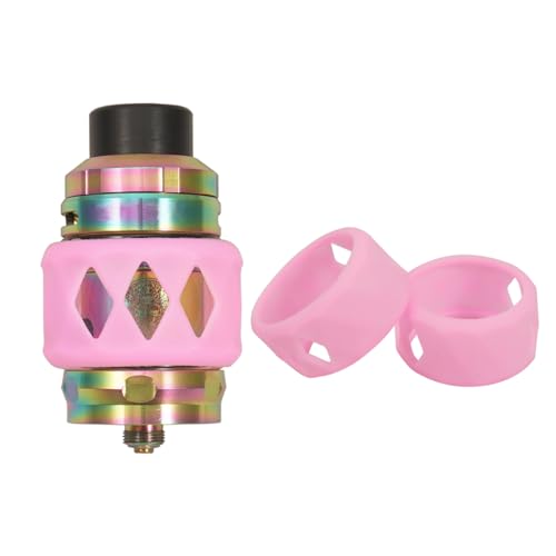 YiTenn Schutzhülle Silikon Case Cover für tank geekvape zeus sub ohm/Z Mesh RTA/ TFV12 prince,TFV16/18, uwell crown 4/5 (3 stück rosa)