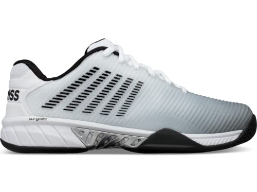 Image of K-Swiss Men's Hypercourt Express 2 Tennis Shoe, White /Highrise /Black, 10 M