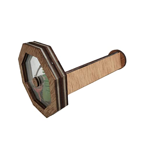 BESTonZON Kaleidoscope for Early Teaching Aid Brown Wooden