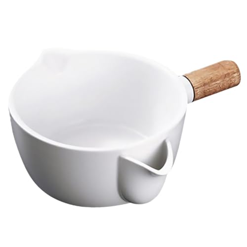 Gatuida キッチン用油離ボウル 油スープフィルター付き 北欧ホワイト 大容量 食品衛生素材 家 レストラン対応 油脂除去簡単で健康調理に