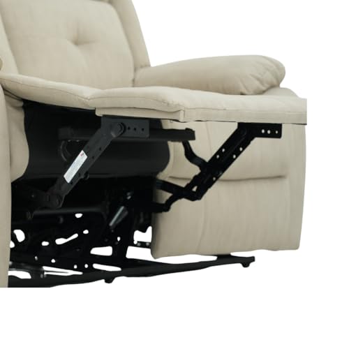 Image of Royaloak Wave Fabric Recliner Two Seater | Reclining Sofa | Pillow Top Armrest | High Backrest | Pocket Spring Comfort | Heavy-Duty Metal Base | Tufted Upholstery Design