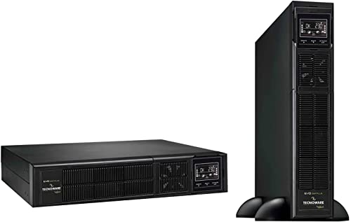  Tecnoware UPS EVO DSP PLUS 1200 Gruppo di Continuità - Tecnologia On Line, Installazione Rack e Tower - 8 Uscite IEC - Autonomia fino a 40 min - Potenza 1200 VA