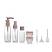 TOFBS Kit de botellas de viaje, a prueba de fugas, juego de recipientes de aseo portátil, tamaño de vuelo transparente, recipientes cosméticos de PET para loción, champú, crema, jabón, juego de 8