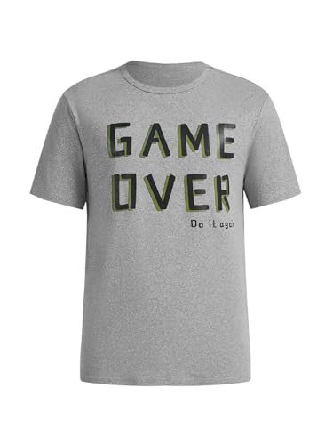 Verdusa Men's Summer Pajamas Set 2 Piece Pjs Sets Short Sleeve Letter Print Tee and Short Lounge Set2