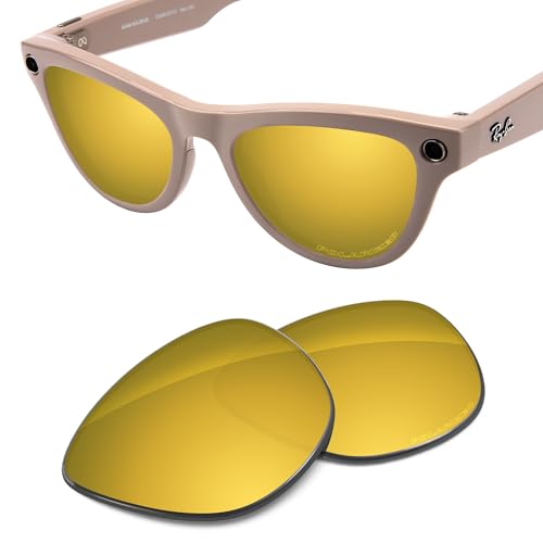 Image of Replacement Lenses Compatible with RayBan Meta Skyler RW4010 52mm AI Glasses, UV Protection, Transition