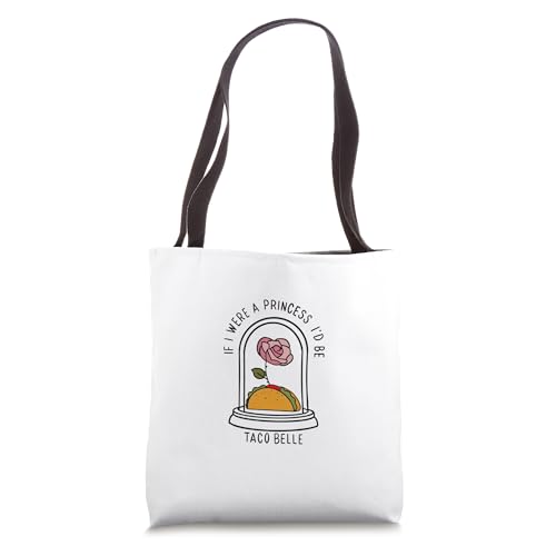Bolso tipo tote divertido con diseño de 'If I were a Princess I'd be Taco Belle' miniatura 1
