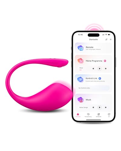 LOVENSE Lush 3 G-Punkt Vibrator für Frauen Sexspielzeug für Paare 10.000+ Modi via Bluetooth-App & Fernbedienung leise Vibration IPX7 wasserdicht diskrete Stimulation weiches Silikon