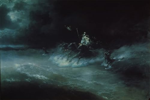 Lienzo Decorativo Cuadro Poseidones de Ivan Konstantinovich Aivazovsky Impresión Alta Definición