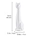 Allure Home Creation Ceramic Cat Bowl Toilet Brush - White - Brush Included - 2 Piece Set