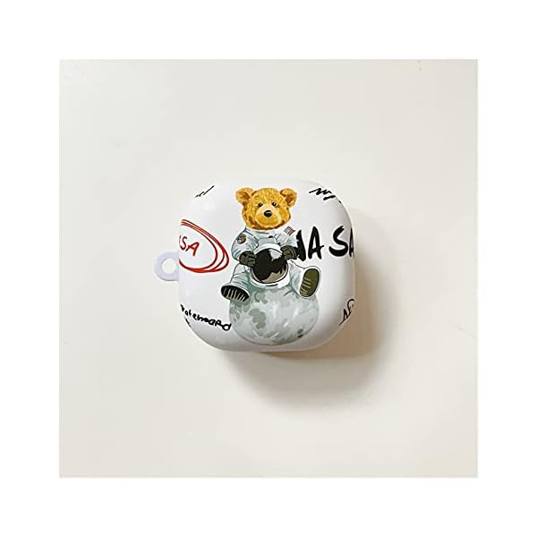 TAO Fit voor Samsung Galaxy Buds Live Case Hard Shell Bear Crystal Stickers Draadloze Oortelefoon Case Voor Samsung Galaxy Buds Pro Cover (Color : A3)