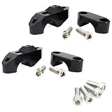 manubrio Mount morsetti riser Per GSX-S1000 GX GSX-8S RMZ450 RMZ250 Per V-Strom 800 SE 1050 XT 1000 Riser manubrio Fat Bar da 28 mm e 1 1/8"(Black)
