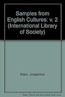 Samples From English Cultures. Volume Two: Child-Rearing Practices. 0710034458 Book Cover