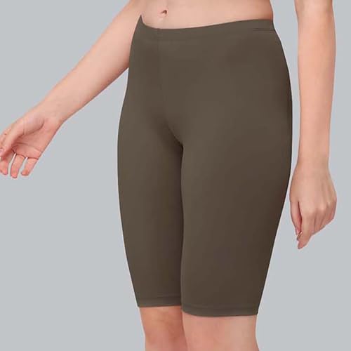 Image of SOIE Women's Mid Rise Soft Polyamide Spandex Knee Length Cycling Shorts