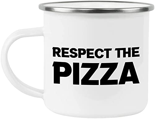 Respect the Pizza Enamel Mug