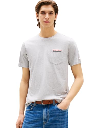 Tommy Hilfiger Men's Short Sleeve Cotton Graphic T-Shirts with Pocket and Logo