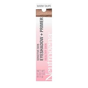 Neutrogena Sensitive Skin Eyeshadow + Primer, a Longwearing, 2-in-1 Metallic Eyeshadow for Sensitive Skin with Pro-Vitamin B5, Lightweight Cream-to-Powder Formula, Warm Taupe, 0.22 oz
