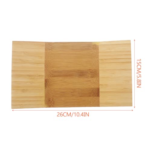 Bandeja para sushi estilo japonés de bambú beige miniatura 2