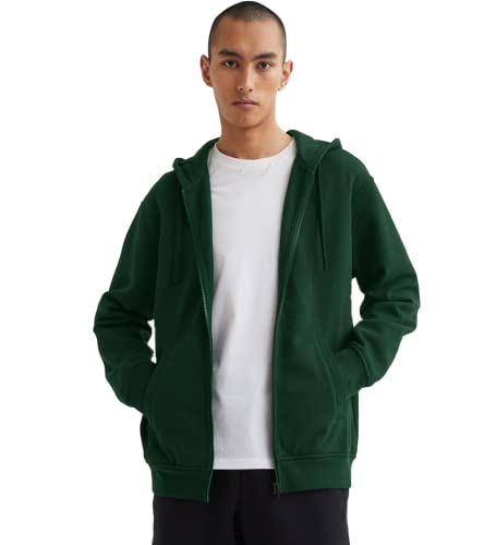 Image of Koverify Plain Chain CottenBlend Zipper Hoodie /Hooded Jacket /Unisex Jacket for Men and Women