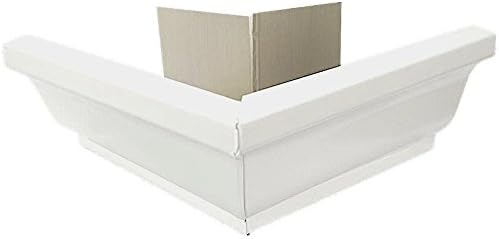 5" Aluminum Outside Box Miter, 5-Inches, Mitre, Outside Gutter Corner, Box Miter, White, K-Style Gutters