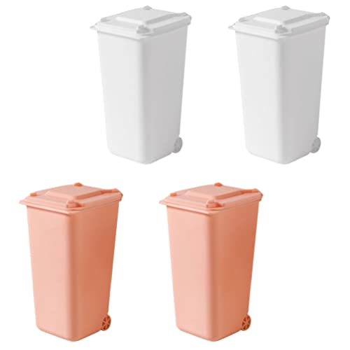 Image of GANAZONO Desk Trash can with Lid Mini Desk Trash can for Desktop can with Lid Pen Holder for Office Home School 6.29 X 3.93 X 2.55 in 4 Pack