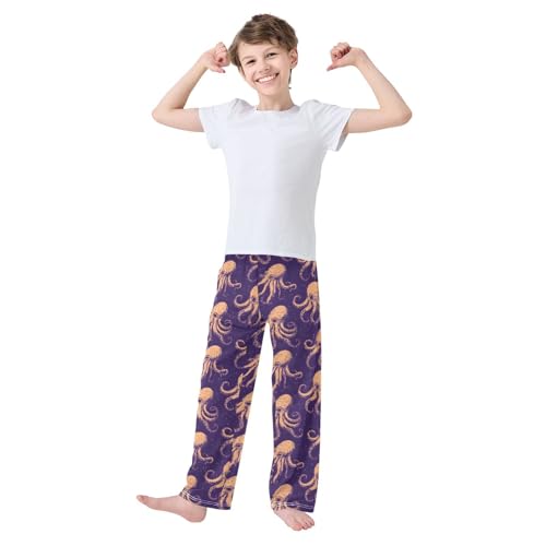 Pajama Pants Octopus Retro PJ Bottoms Sleepwear Lounge Sleep Pant with Pockets2