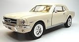 KiNSMART 1964 1/2 Ford Mustang 1:36 Scale 5' Die Cast Metal Model Classic Toy Car (White)