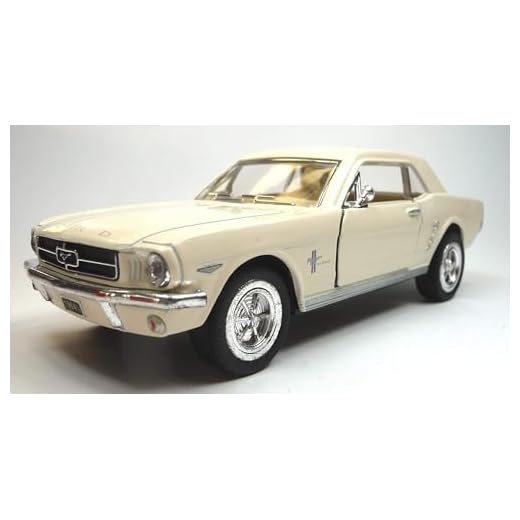 KiNSMART 1964 1/2 Ford Mustang 1:36 Scale 5" Die Cast Metal Model Classic Toy Car (White)