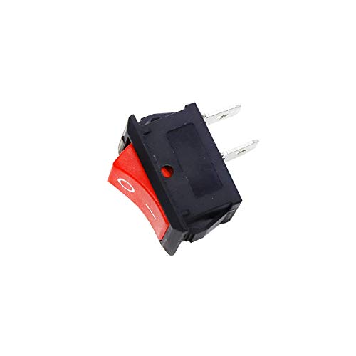 Image of Electronic spices Small Mini Boat Snap-in 2-Pin Plastic On /Off Rocker Switch Button (100psc) (RED)