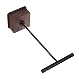 Gadpiparty Soporte para Joyas en Forma de T Pequeño Negro, Organizador Metálico y Madera para Collares y Pendientes, Expositor Compacto Adecuado para Tocador y Almacenamiento de Joyas