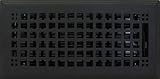 6" x 12" (7.625" x 13.625" Overall) Flat Black (Textured) Mission Register with Damper (HVAC Vent Co