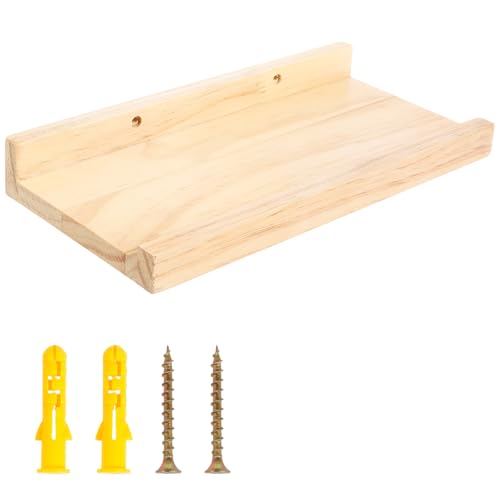 UKQRRTC Picture Ledge Shelf 12 Inches Floating Shelf for Wall Solid Pine Wood Nursery Book Shelves for Bedroom Living Room Hallway Décor