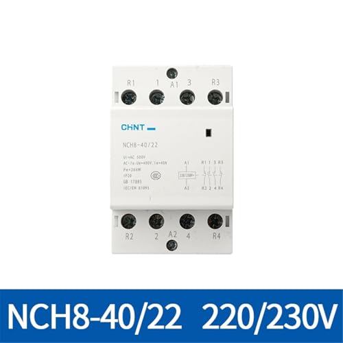 Contacteur triphasé NCH8 rail DIN 40A 220V commutateur 500V inversion circuit - 3