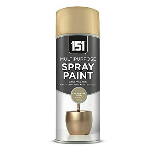 151 Products TAR060 400ml Multi Purpose Spray Paint Aerosol Wood Metal Brick - Champagne Gold Metallic Finish