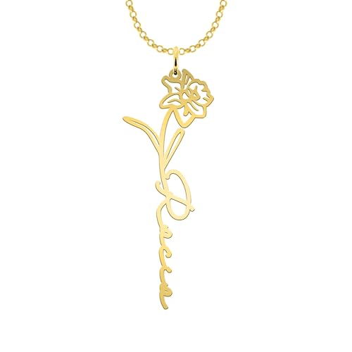 MI JOYA PERSONALIZADA - Collar con Nombre Personalizado Plata de Ley - Joyería Personalizada para Mujer - Regalo Perfecto (Plata de ley bañado en oro 18K)