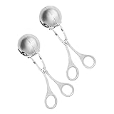 STOBAZA 2 Sätze Teiliges Fleischbällchenformer Scherenförmiges Design Ergonomisch Praktisch Antihaft Oberfläche Gleichmäßige Runde Fleisch Fischbällchen Leicht Zu Reinigen 2 Stücke * 2