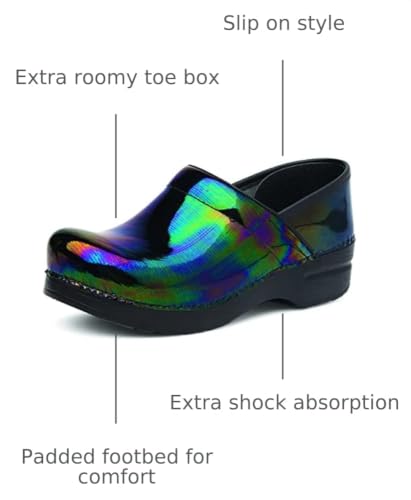 Image of Dansko Professional Slip-On Clogs for Women - Rocker Sole and Arch Support for Comfort - Ideal for Long Standing Professionals - Nursing, Veterinarians, Food Service, Healthcare Professionals