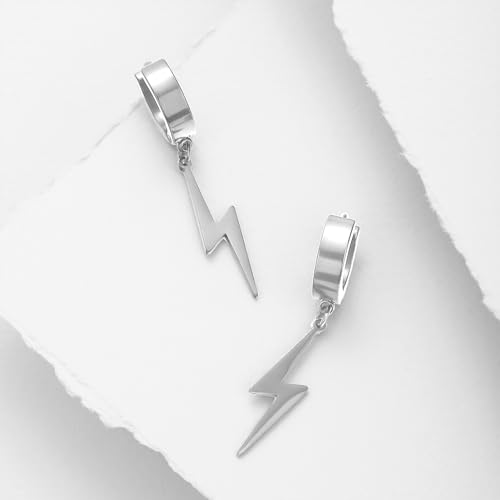 Pendientes de flash de acero inoxidable como joyas regalos de cumpleaños unisex con caja 4