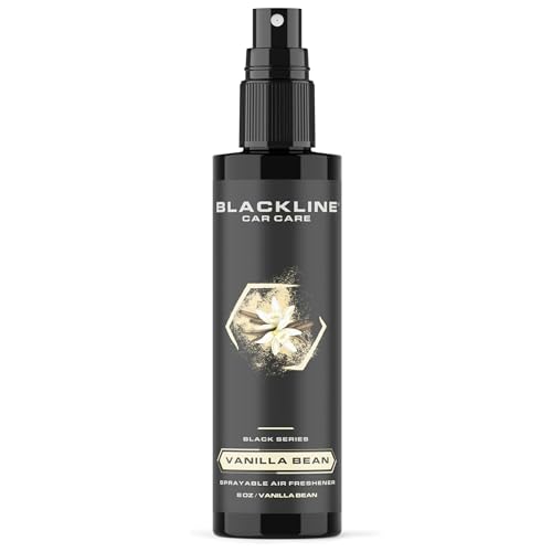 Image of Blackline Car Care - Vanilla Bean Car Air Freshener Spray, Premium Odor Eliminator for Cars, Trucks, RVs, SUV, or Home Use - 8 fl OZ - Air Freshener - Vanilla Bean Spray