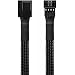 CRJ Male Mini 4-Pin GPU Fan to Female 4-Pin PWM All Black Sleeved Adapter Cable