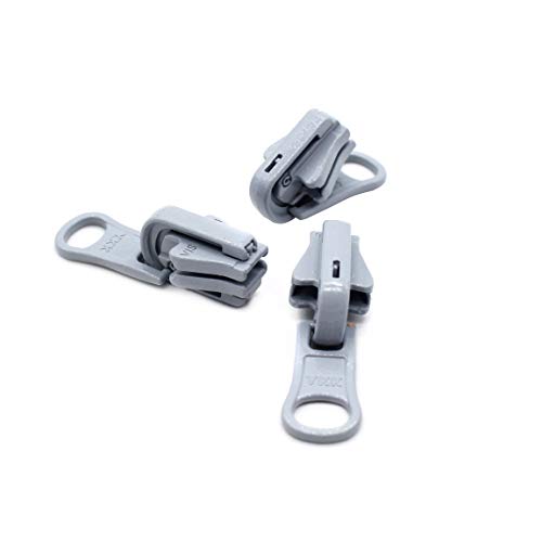 Curseur YKK #5 Vislon gris clair fabriqué aux USA pour vos fermetures - 3