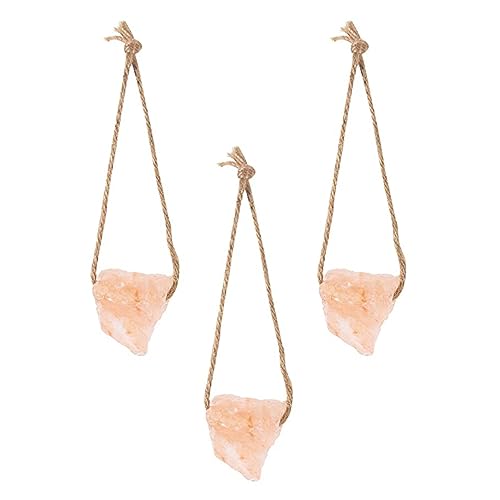 3pcs Pet Salt Blocks for Chewing and Molar Play Toy with Rope for Rabbits and Animals Safe Grinding Plaything