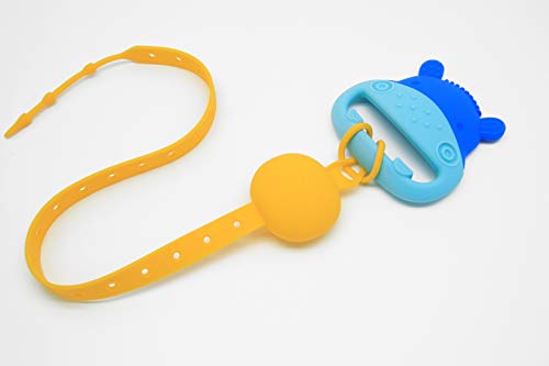 Prendedor De Chupeta E Talher Multiuso Hipopótamo, Marcus E Marcus, Azul, Pequeno