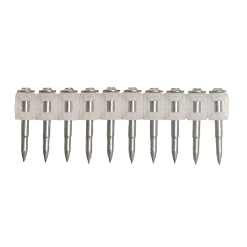 100x Collated Concrete Nails 1-1/16 Inch (27mm) for Hilti GX 3 (GX3), GX 100, GX 120 Nailer, GX MX Collated Strip, Full Round Head Hardened Steel Pins for Metal Track, Drywall & Concrete