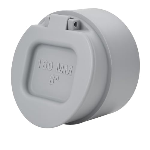 Image of PVC Drain Backflow Valve 160mm (6 Inch), Anti Rats Cockroaches, Snakes Backflow Strainer [Drain Cap /Drain Cover /Hose Non Return Water Valve for PVC pipe Fitting