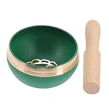 BESPORTBLE Kupfer Und Holz Klangschale Für Meditation Yoga Mit Klöppel Buddhismus-zubehör Atmosphäre Für Tiefe Entspannung