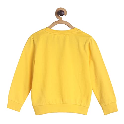 Image of miniklub Boys Yellow & Red Typography Printed Cotton Sweatshirt